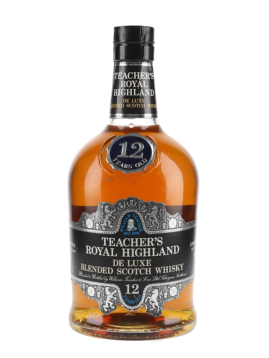 Teacher's 12 Year Old Royal Highland Bottled 1970s-1980s 75cl / 43%
