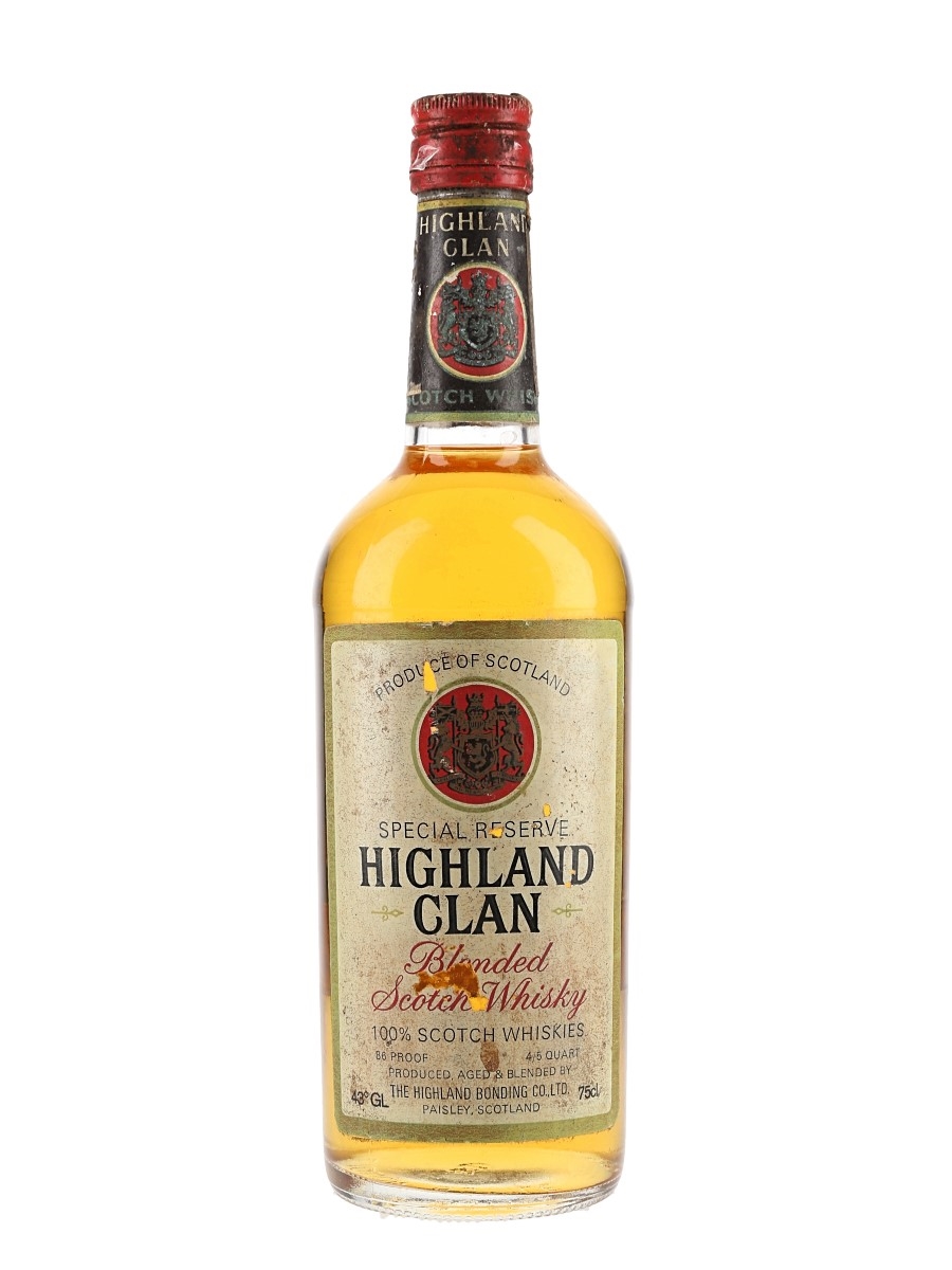 Highland Clan Special Reserve Bottled 1980s 75cl / 43%