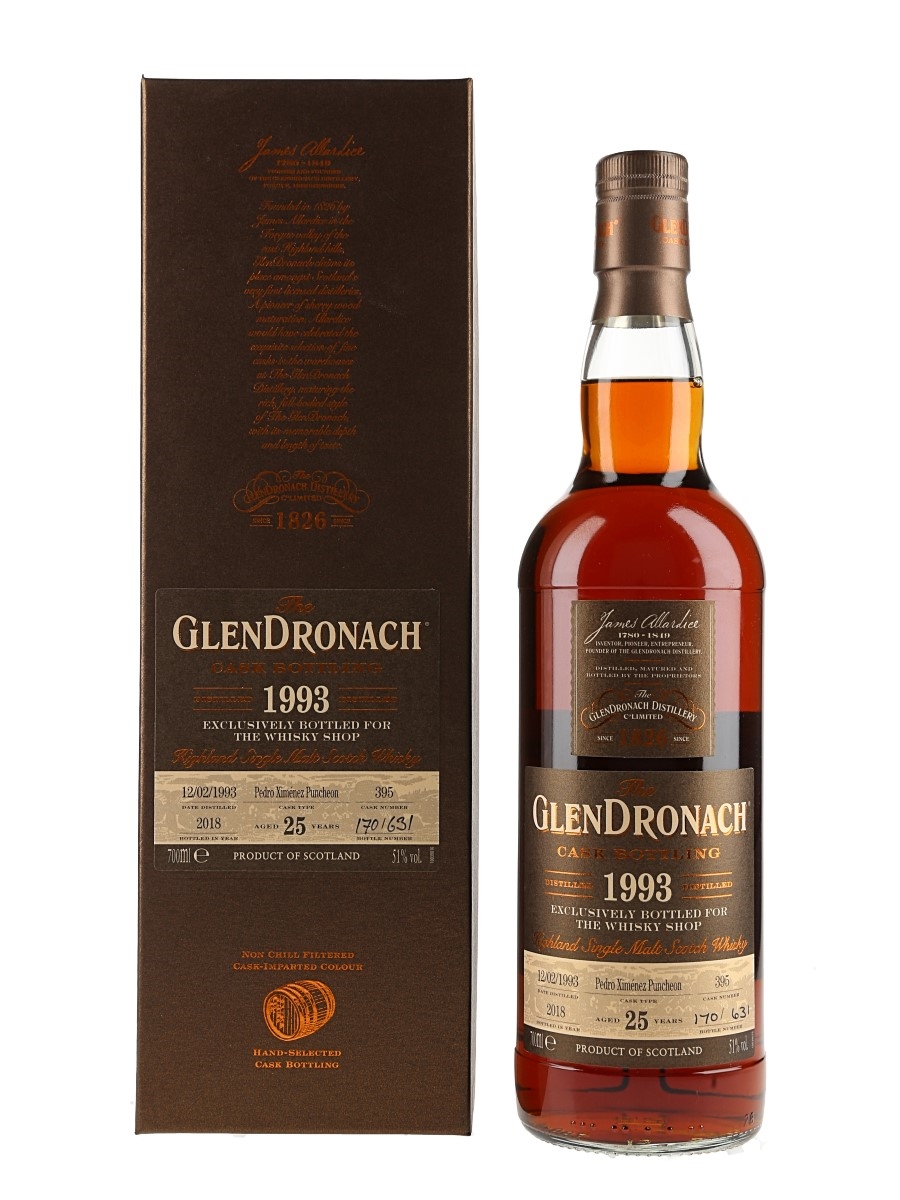 Glendronach 1993 Pedro Ximenez Sherry Puncheon 25 Year Old - The Whisky Shop 70cl / 51%