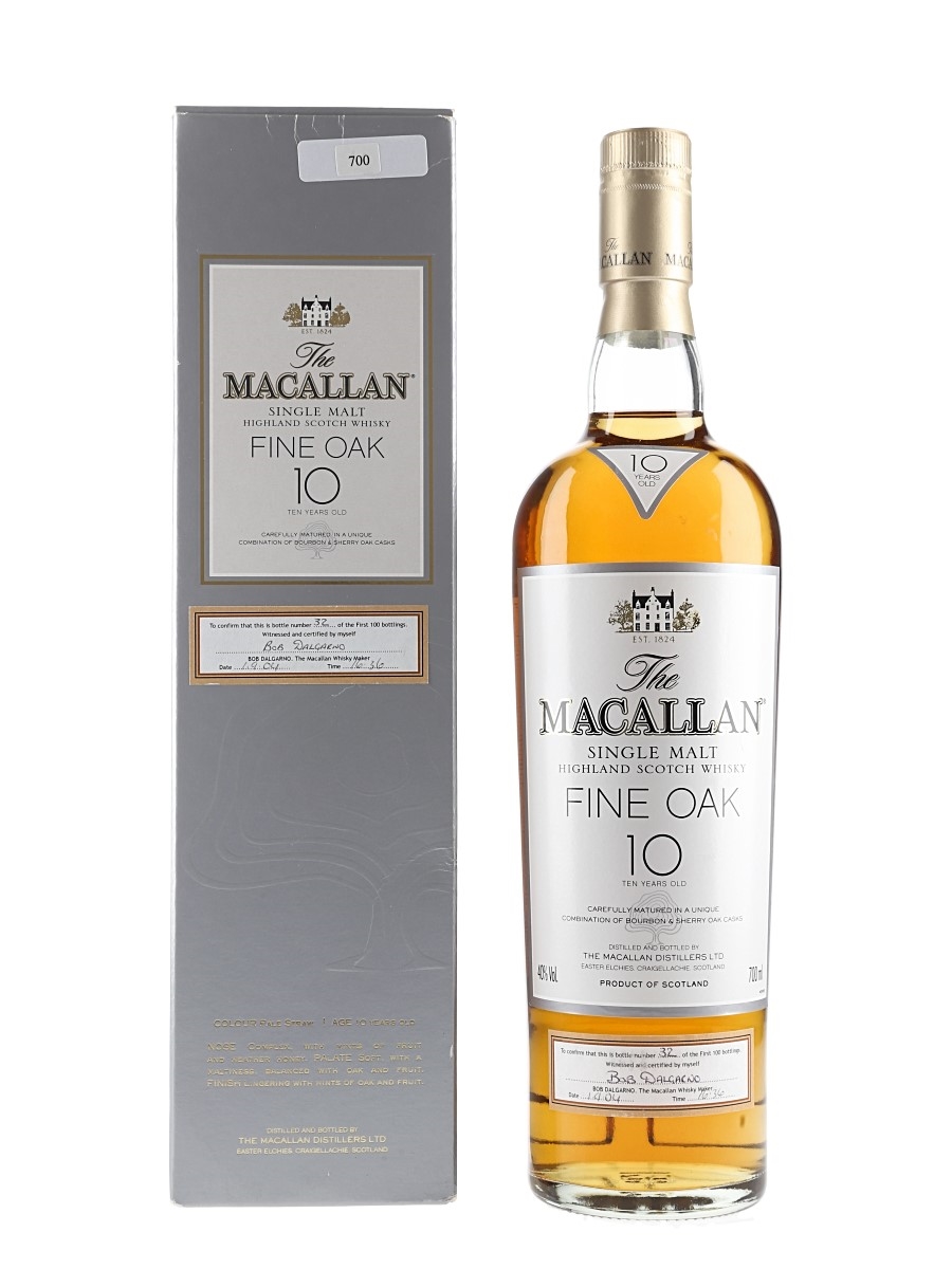 Macallan 10 Year Old Fine Oak Bottled 2004 - First 100 Bottlings 70cl / 40%