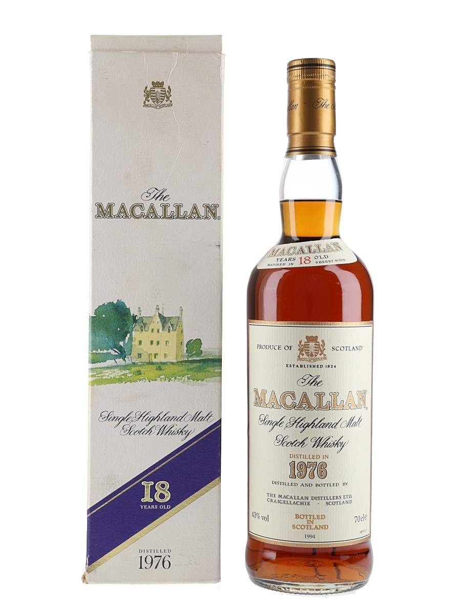 Macallan 1976 18 Year Old Bottled 1994 70cl / 43%