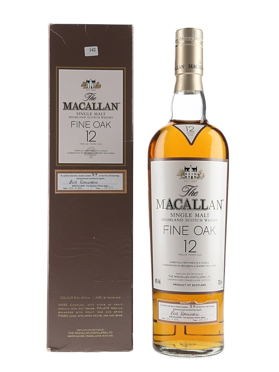 Macallan 12 Year Old Fine Oak Bottled 2004 - First 100 Bottles 70cl / 40%
