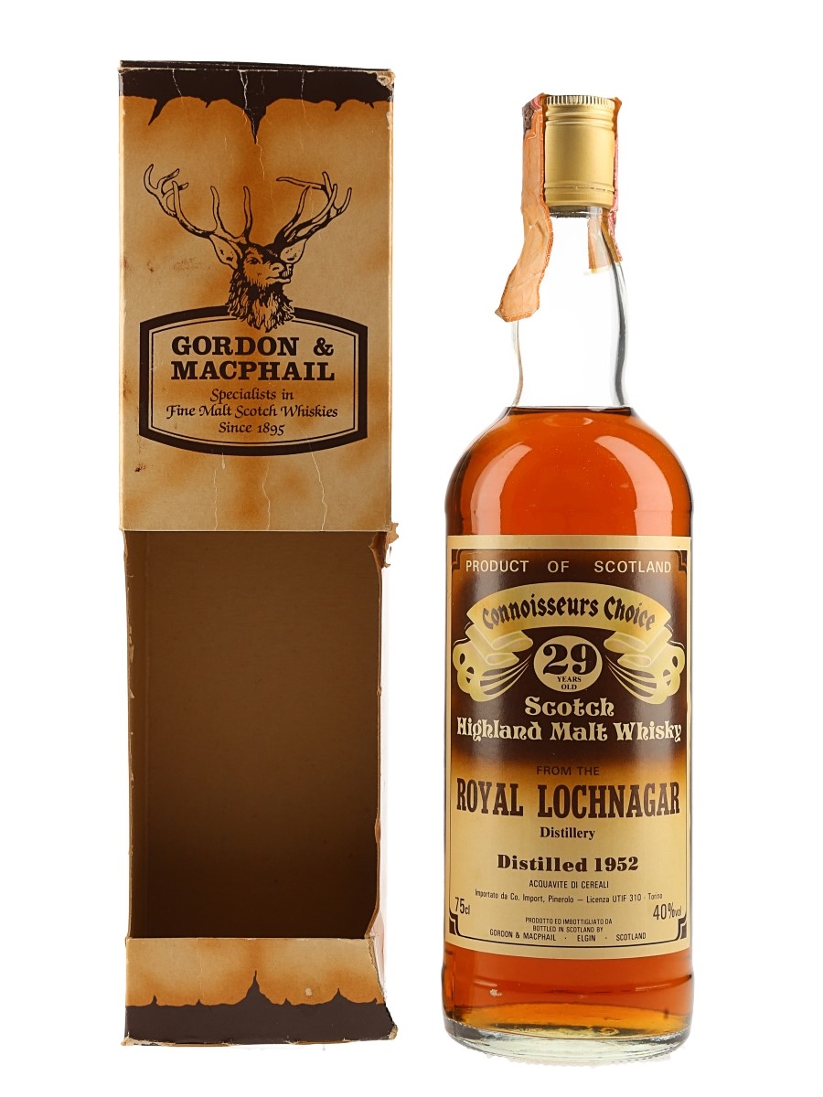 Royal Lochnagar 1952 29 Years Old Connoisseur's Choice Bottled 1980s - Gordon & MacPhail 75cl / 40%