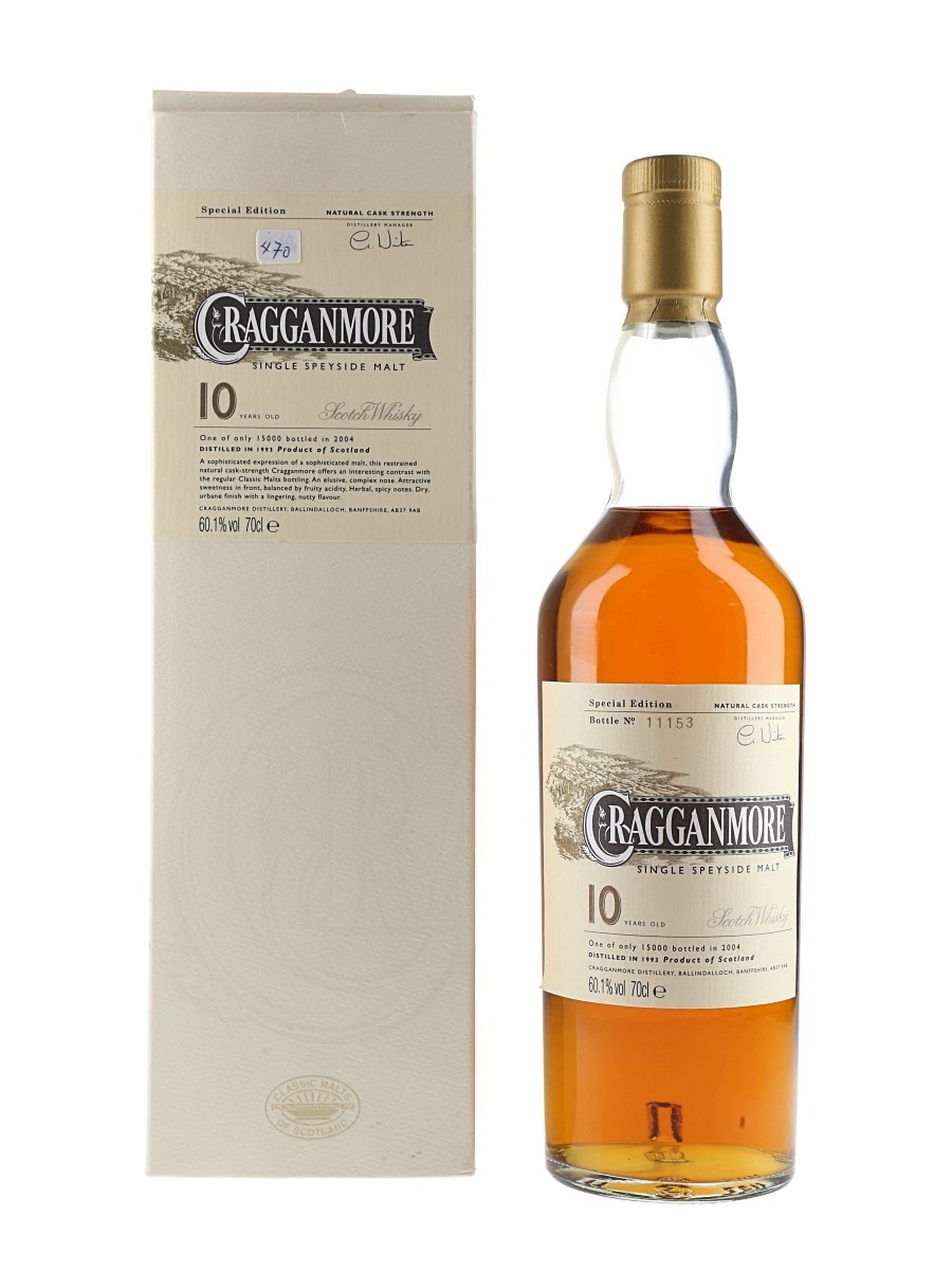 Cragganmore 1993 10 Year Old Special Releases  2004 70cl / 60.1%