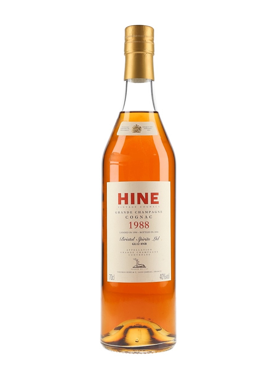 Hine 1988 Grande Champagne Cognac Landed 1990, Bottled 2006 70cl / 40%