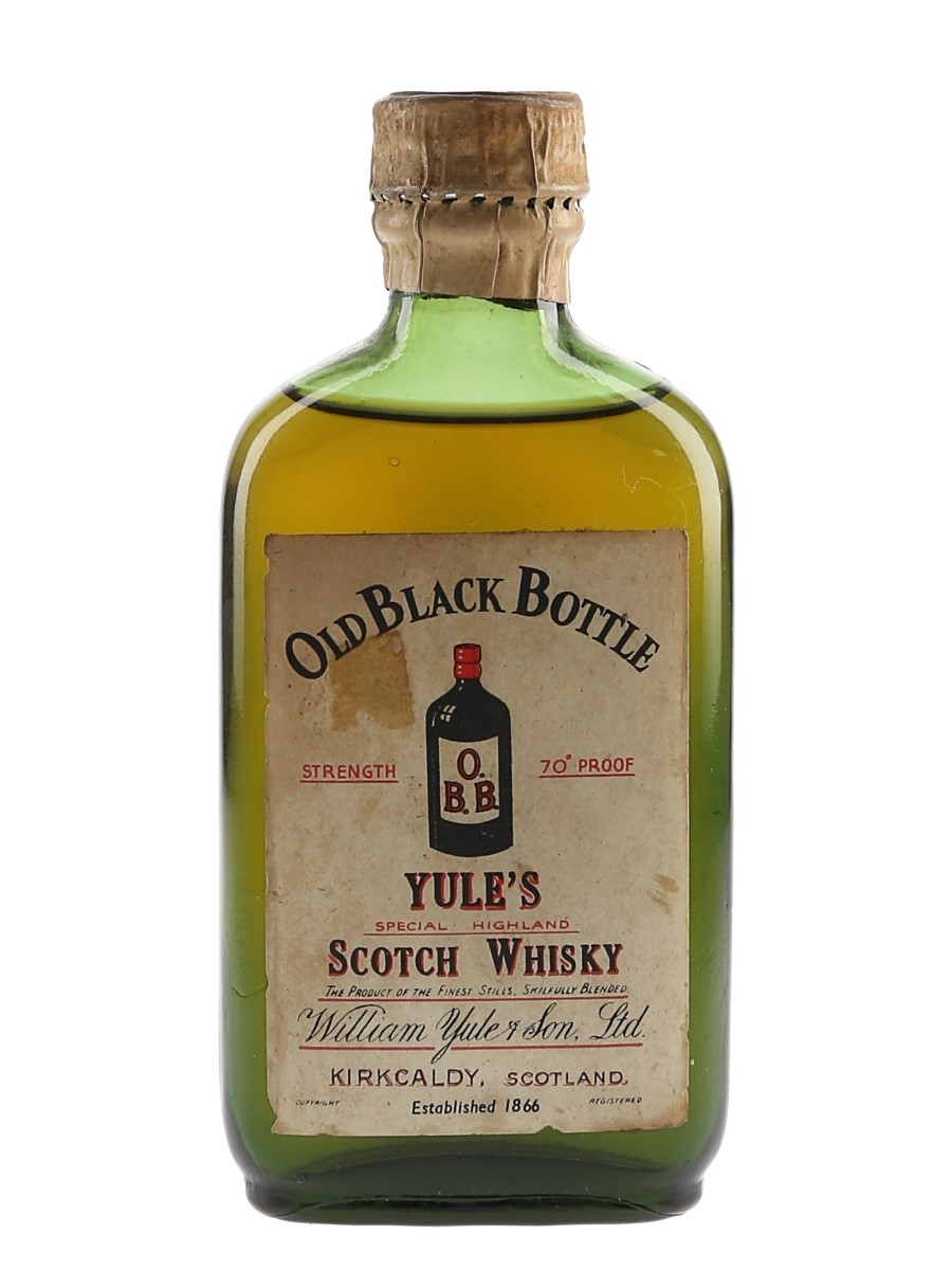 William Yule And Son Old Black Bottle Bottled 1950s-1960s 5cl / 40%