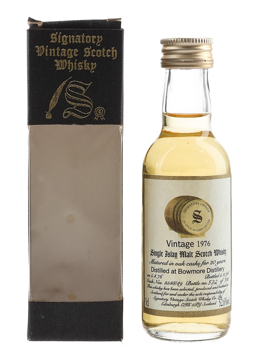 Bowmore 1976 20 Year Old Bottled 1996 - Signatory Vintage 5cl / 52.6%