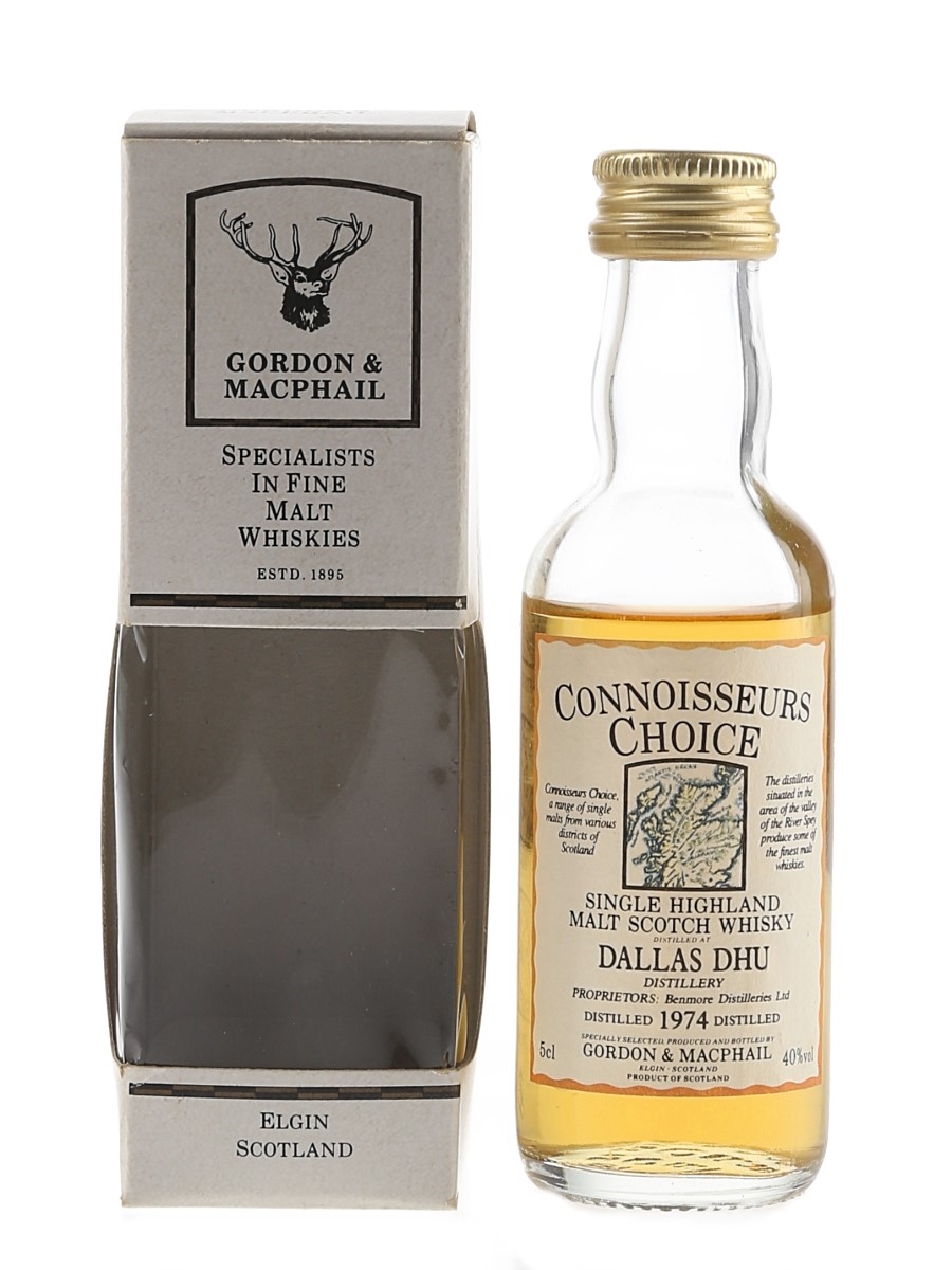 Dallas Dhu 1974 Connoisseurs Choice Bottled 1980s-1990s - Gordon & MacPhail 5cl / 40%