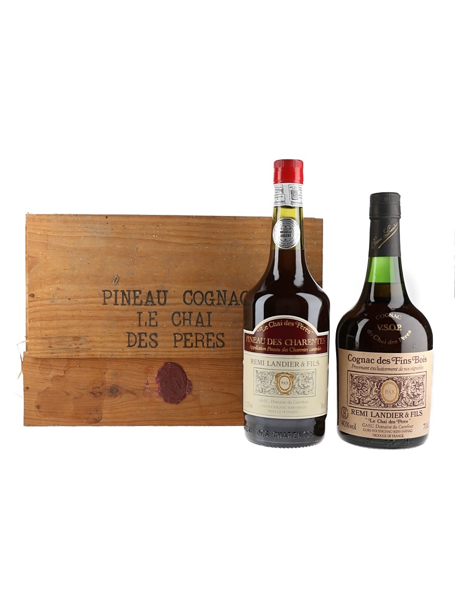 Remi Landier & Fils Cognac Des Fins Bois VSOP & Pineau Des Charentes  2 x 70cl