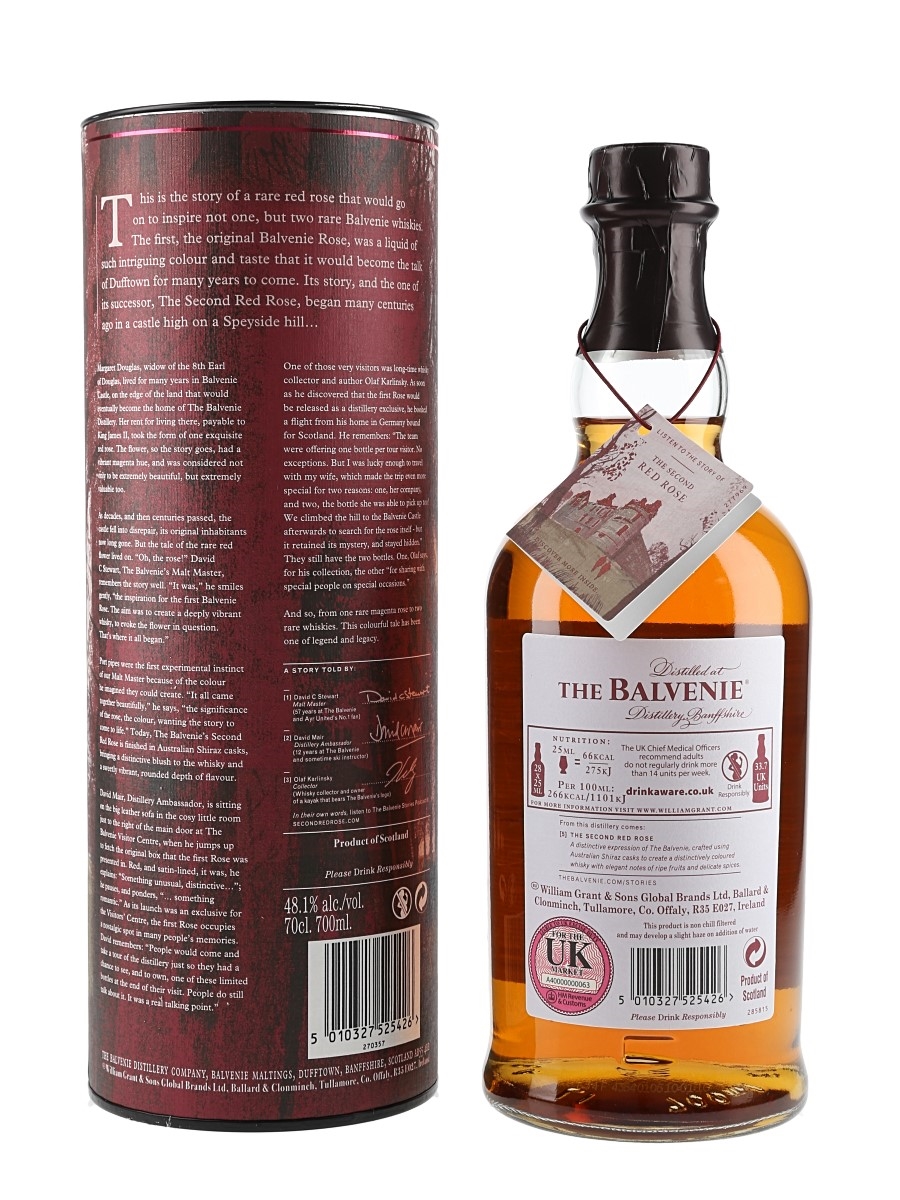 Balvenie 21 Year Old The Second Red Rose - Lot 137517 - Buy/Sell