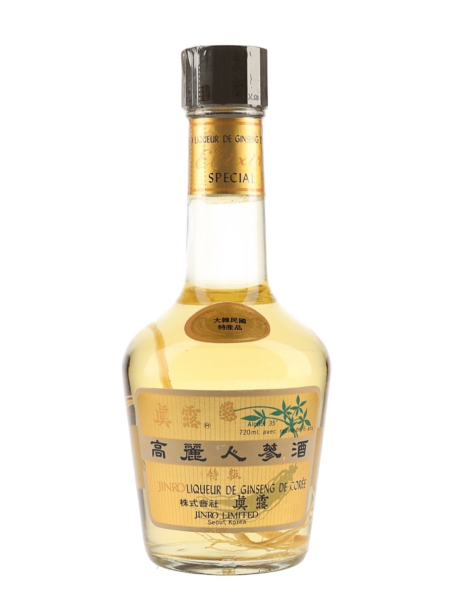Jinro Elixir Korean Ginseng De Coree Bottled 1980s-1990s 72cl / 35%