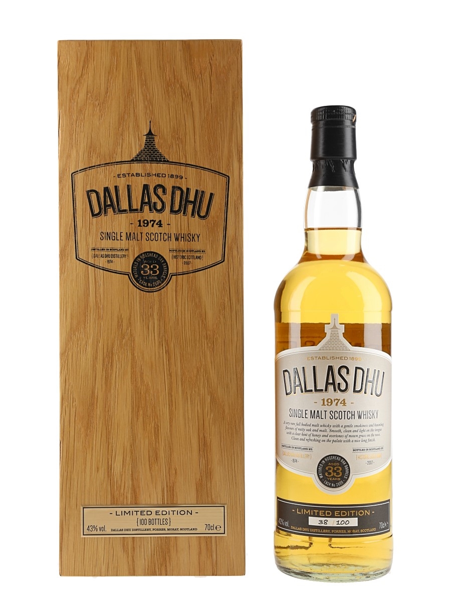 Dallas Dhu 1974 33 Year Old Cask 2600 Bottled 2007 - Historic Scotland 70cl / 43%