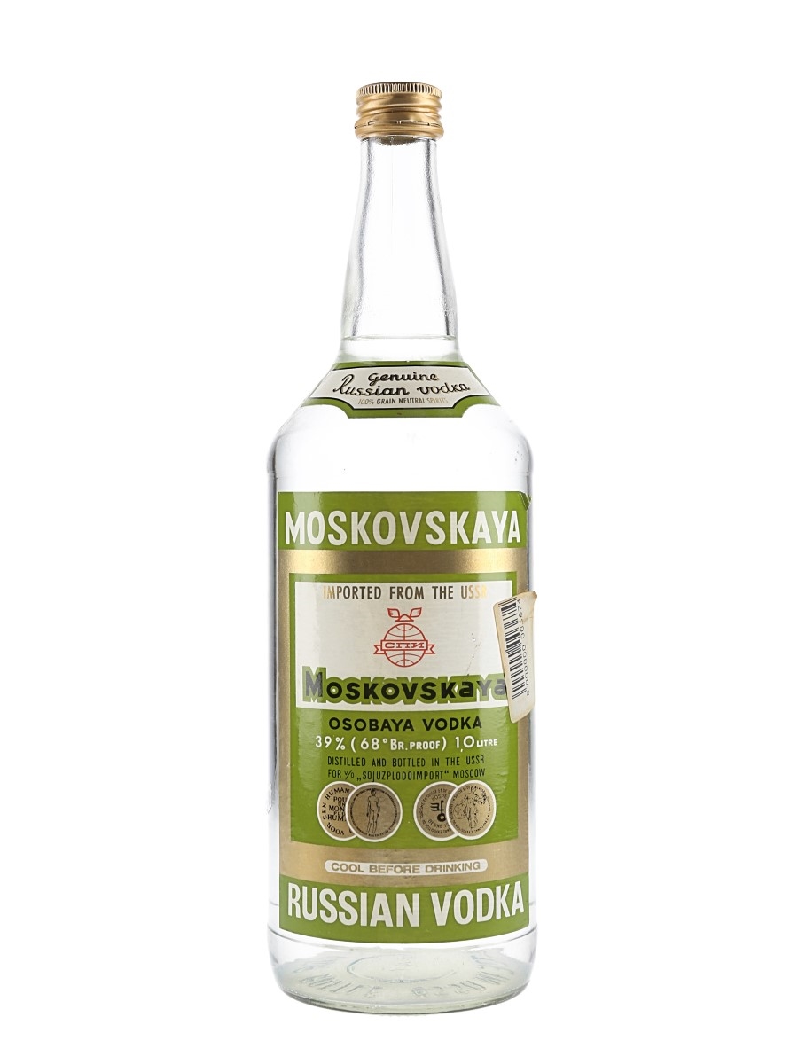 Moskovskaya Russian Vodka Bottled 1970s 100cl / 39%