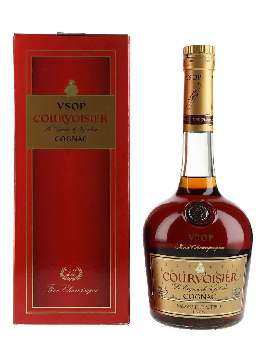 Courvoisier VSOP Fine Champagne Cognac Bottled 1980s - 1990s - Duty free 100cl / 40%