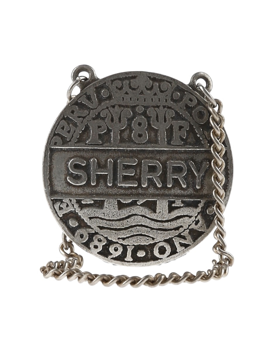 Pewter Sherry Decanter Label  
