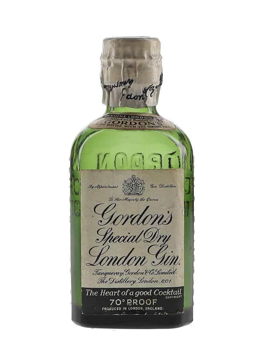 Gordon's Gin Spring Cap Miniature Bottled 1950s 5cl / 40%
