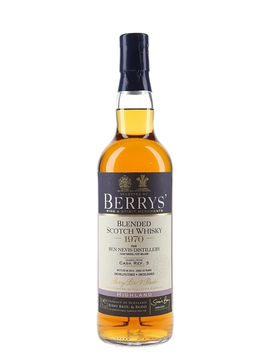 Ben Nevis 1970 43 Year Old Bottled 2014 - Berry Bros & Rudd 70cl / 44.7%