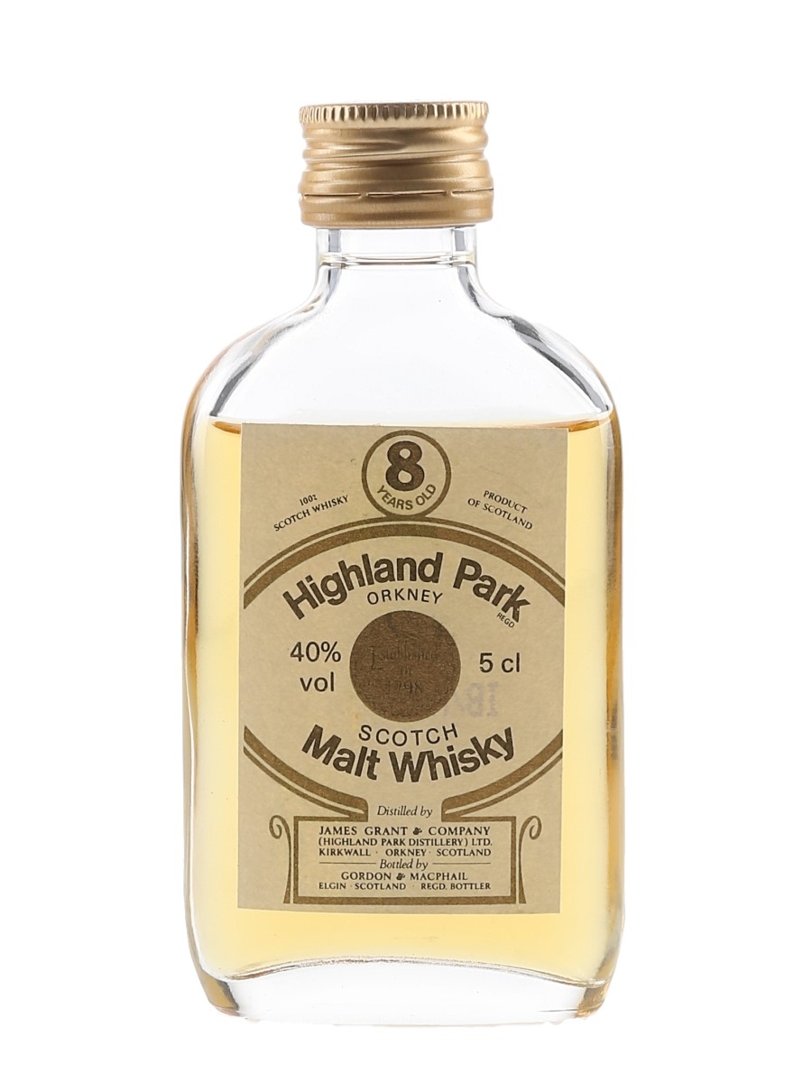 Highland Park 8 Year Old Bottled 1990s - Gordon & MacPhail 5cl / 40%