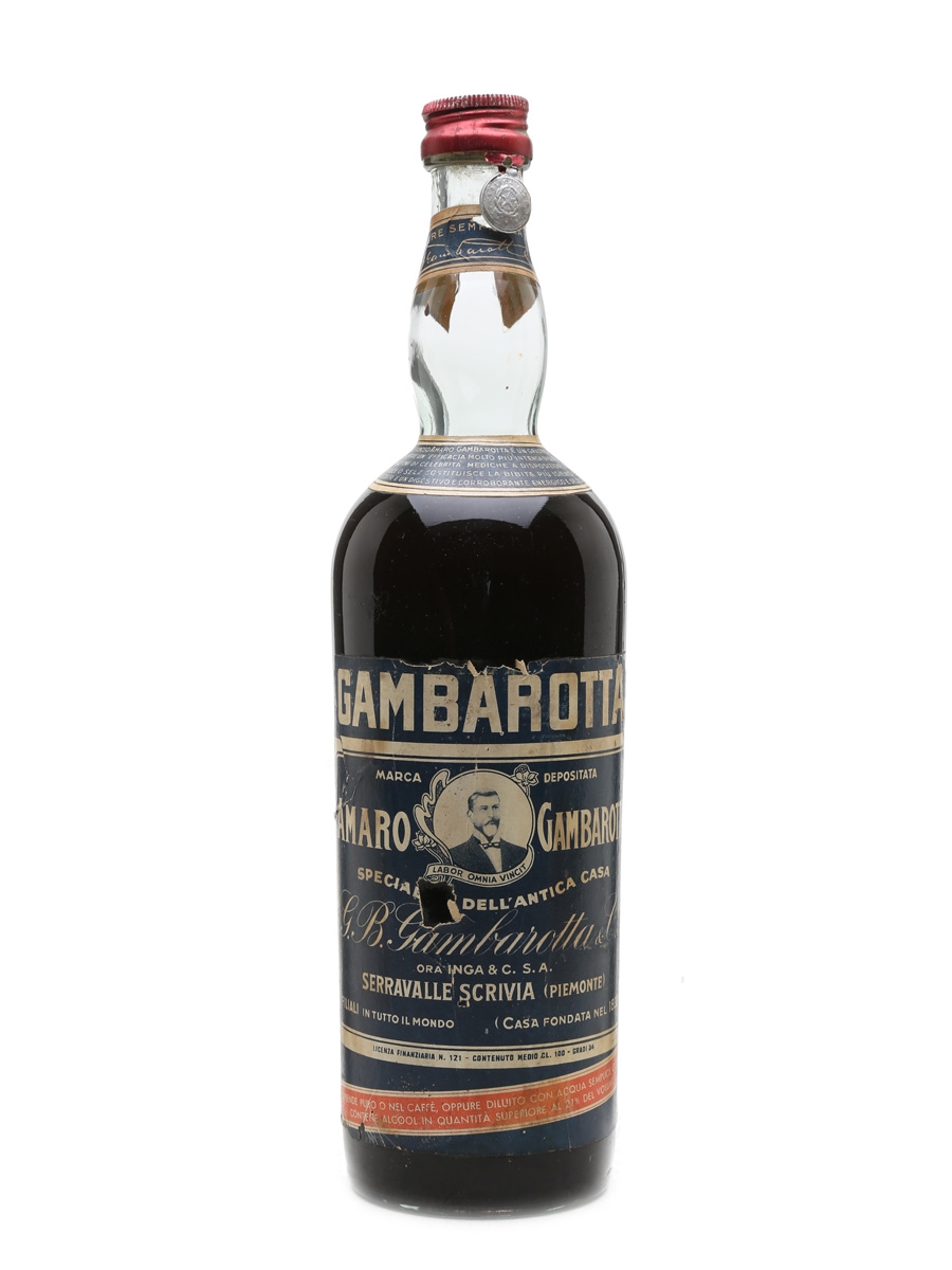 Amaro Gambarotta Bottled 1950s 1 Litre / 34%