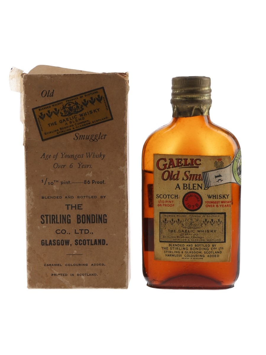 Gaelic Old Smuggler Bottled 1930s-1940s - International Wine Cellars Inc 4.7cl / 43%