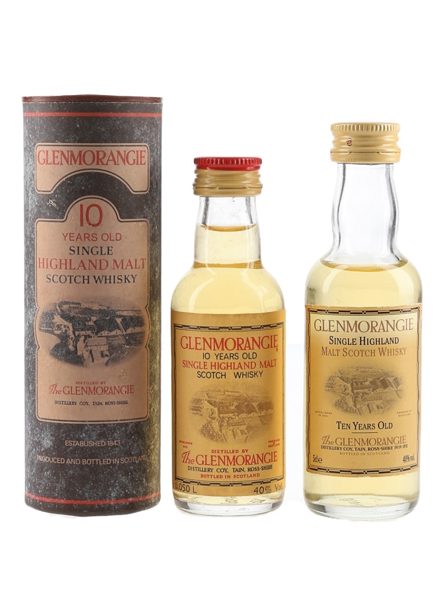 Glenmorangie 10 Year Old Bottled 1980s-1990s 2 x 5cl / 40%