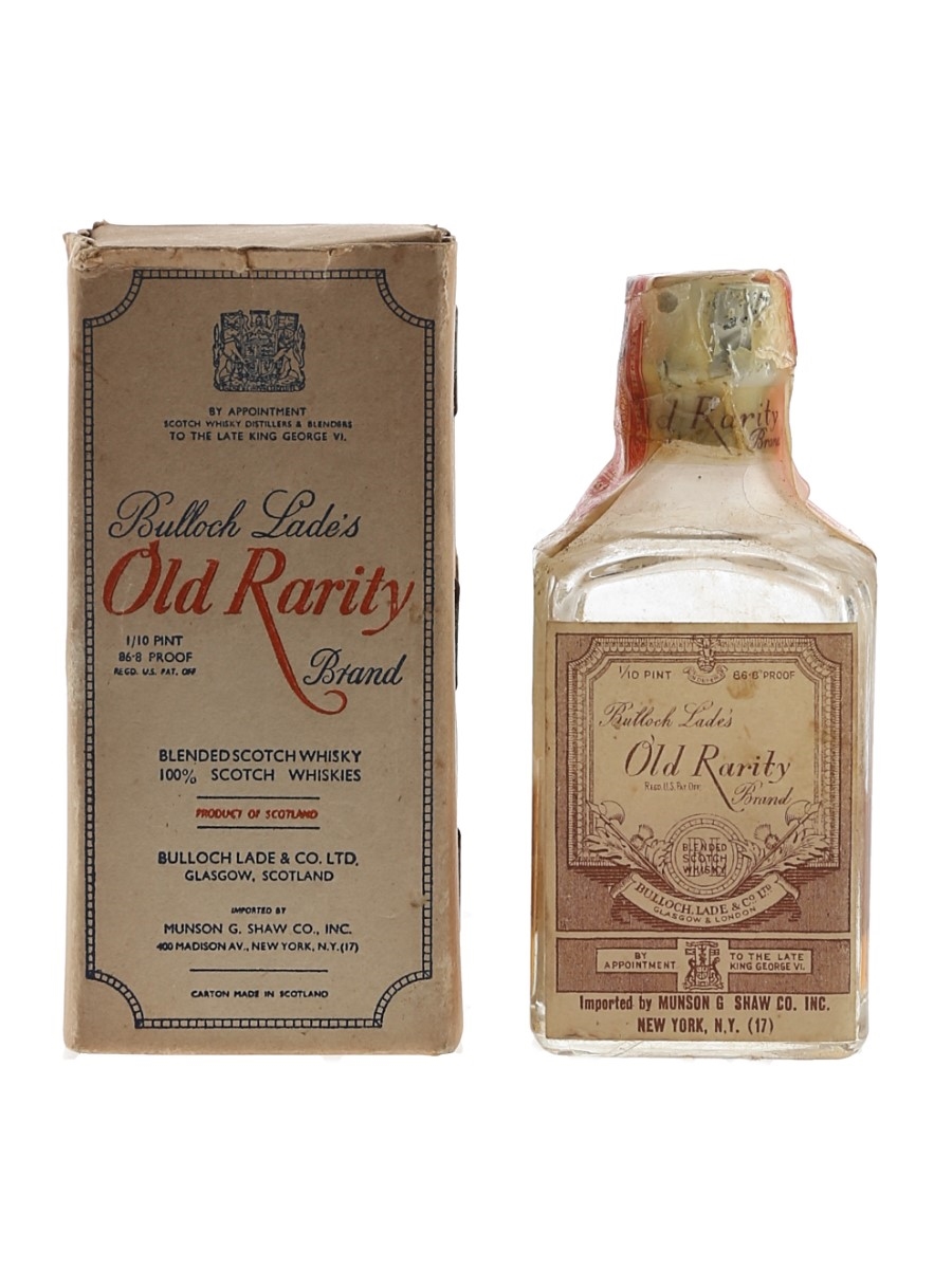 Bulloch Lade's Old Rarity Bottled 1940s-1950s - Muson G. Shaw 4.7cl / 43.4%