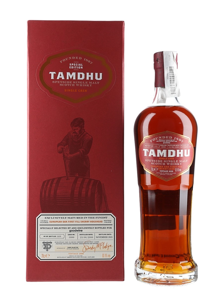 Tamdhu 2006 Single Cask 3999 Bottled 2021 - Goodwine 70cl / 60.4%