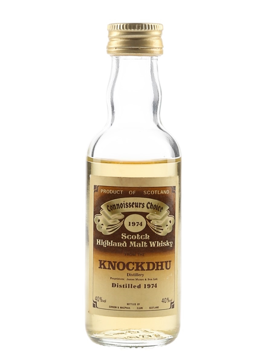 Knockdhu 1974 Connoisseurs Choice Bottled 1980s - Gordon & MacPhail 5cl / 40%