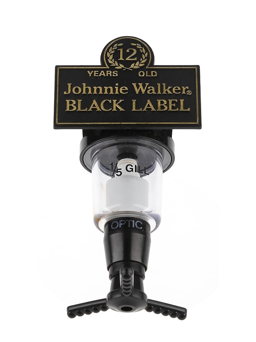 Johnnie Walker Black Label 12 Year Old Bar Optic Measures Gaskell & Chambers 17cm Long