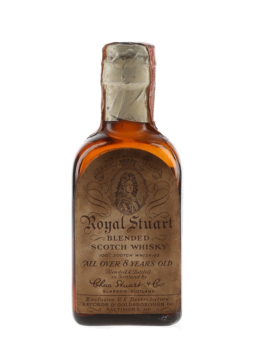 Royal Stuart 8 Year Old Spring Cap Bottled 1939 - Records & Goldsborough 5cl / 43%