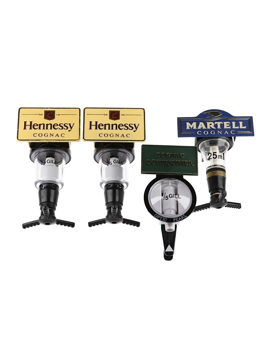 Courvoisier VS, Hennessy & Martell Bar Optic Measures  