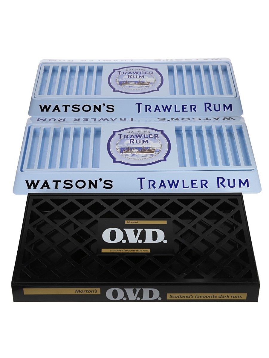 Watson's Trawler & Morton's OVD Rum Drip Trays Gaskell & Chambers 