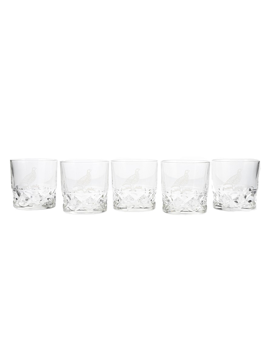 Famous Grouse Whisky Tumblers  5 x 8.5cm Tall