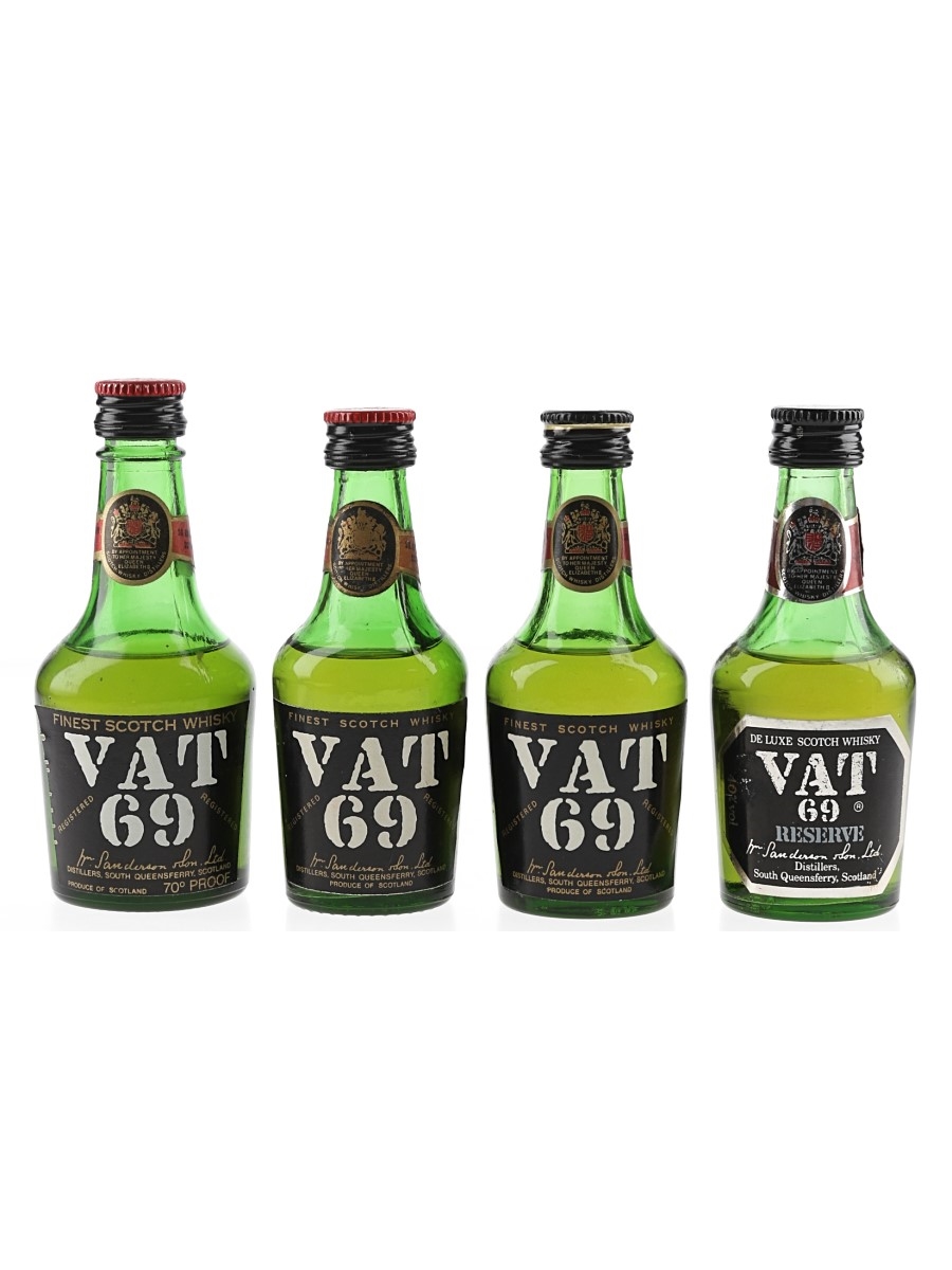 Vat 69 Bottled 1970s-1990s 4 x 5cl