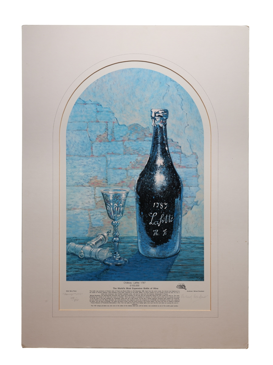 Chateau Lafitte 1787 Print The World's Most Expensive Bottle Of Wine 45.5cm x 65cm