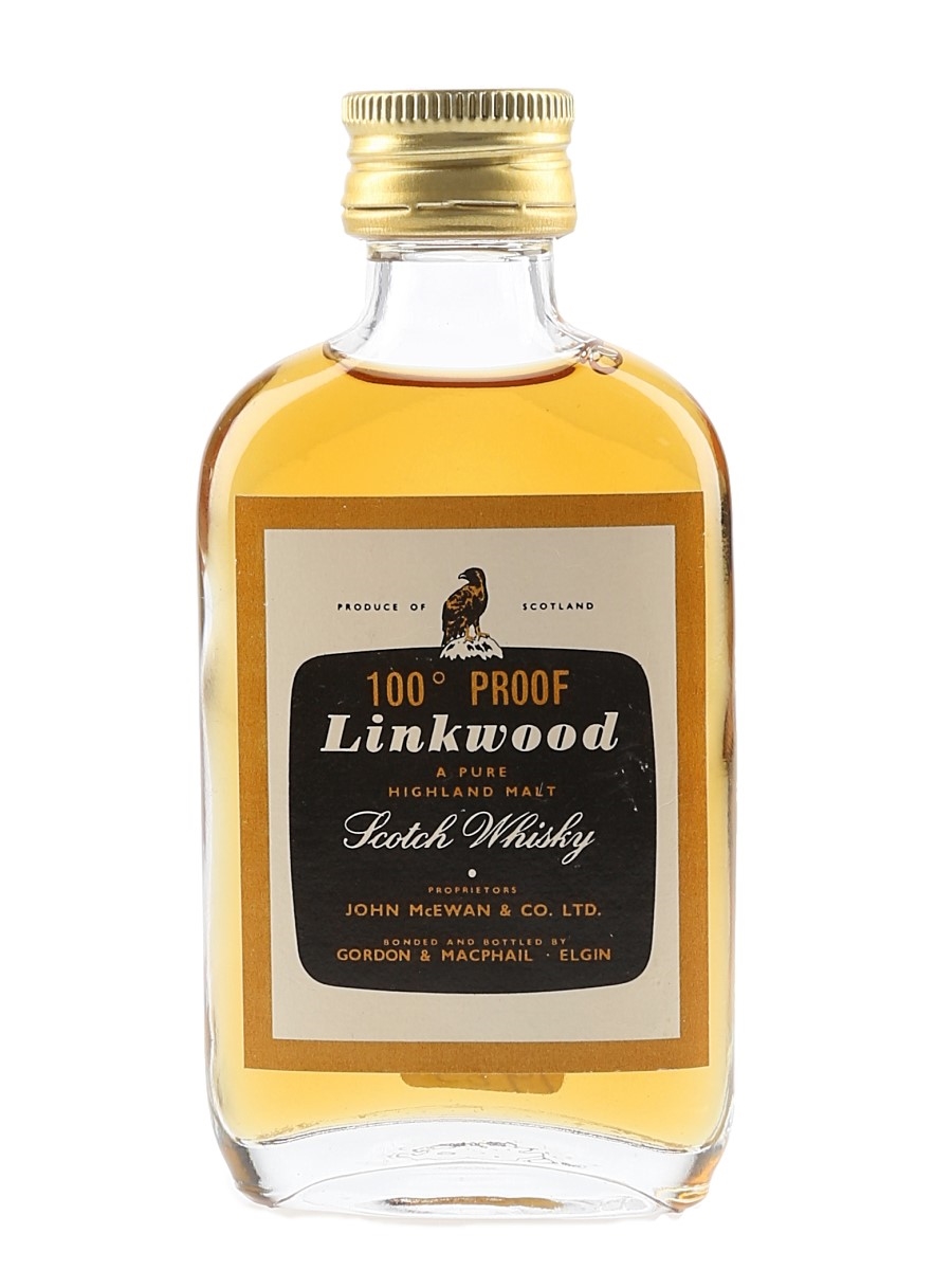 Linkwood 100 Proof Bottled 1970s-1980s - Gordon & MacPhail 5cl / 57%