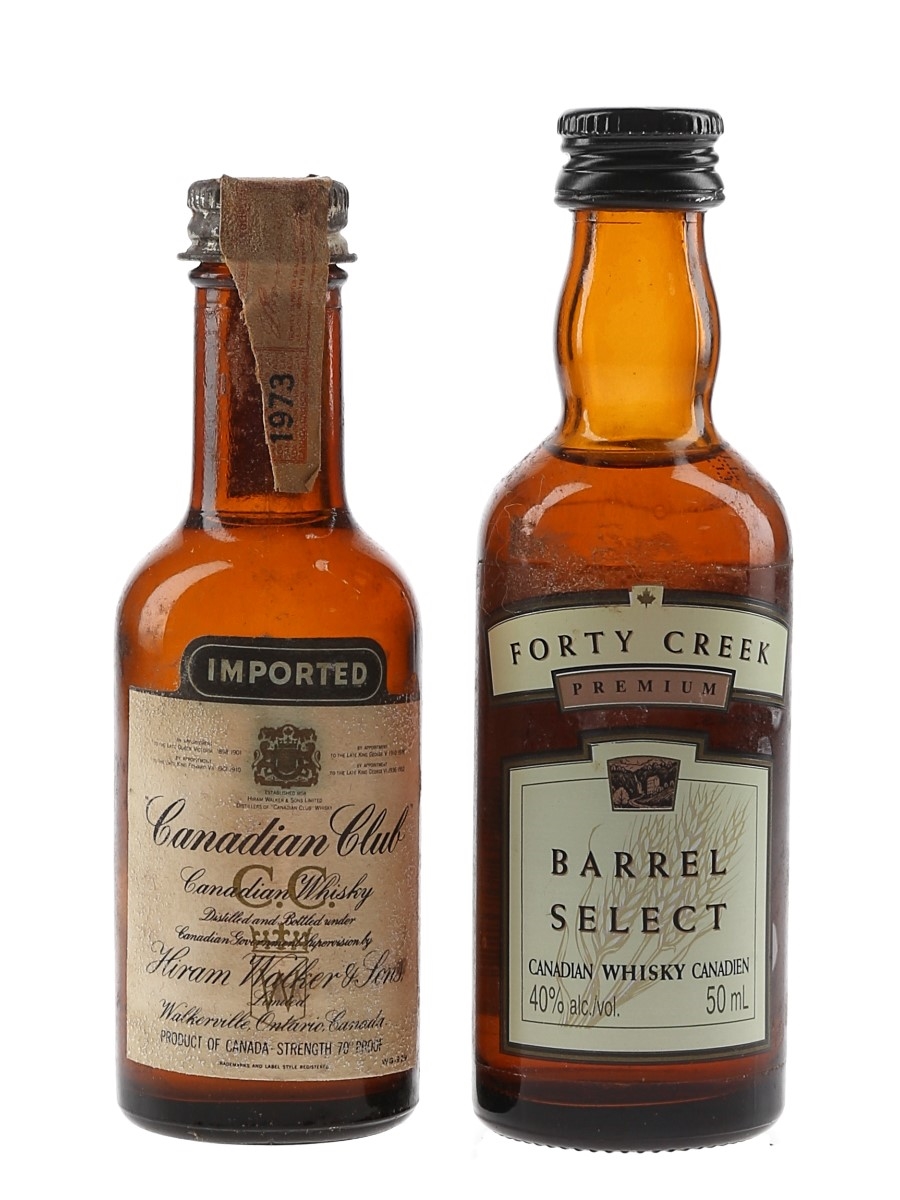 Canadian Club & Forty Creek Bottled 1980s 2 x 5cl / 40%