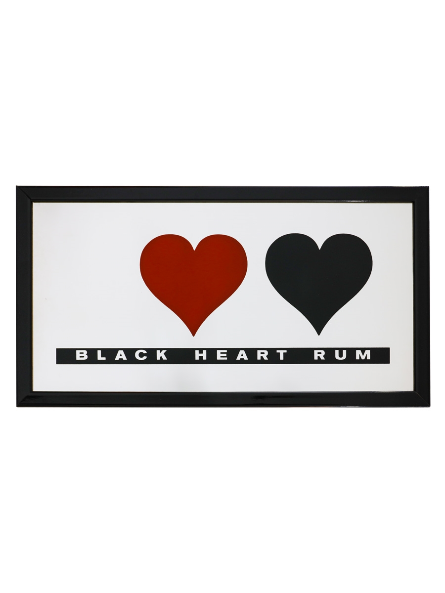 Black Heart Rum Mirror  34.5cm x 64.5cm