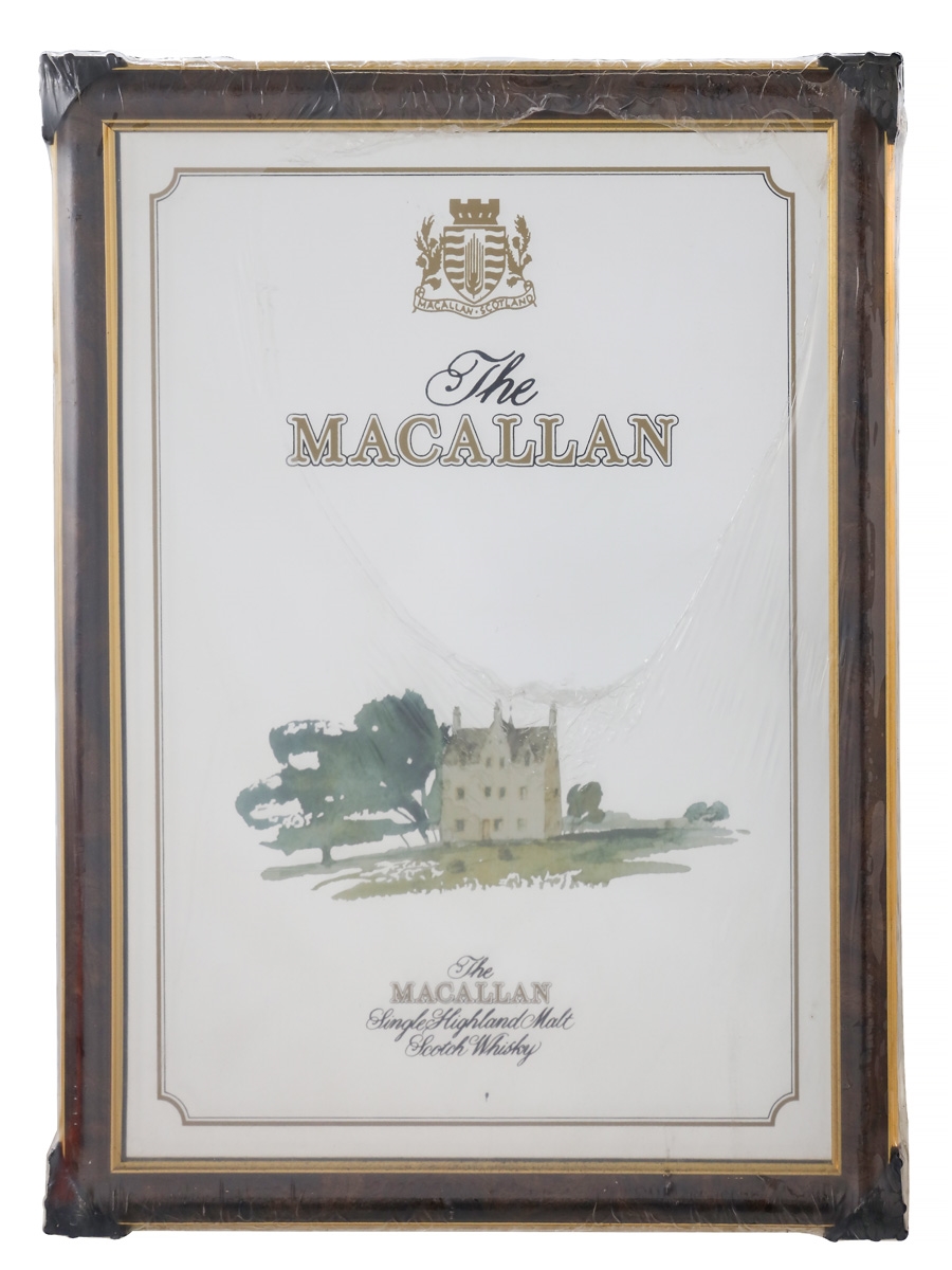The Macallan Single Highland Malt Scotch Whisky Mirror Mitreprize London 51cm x 39cm