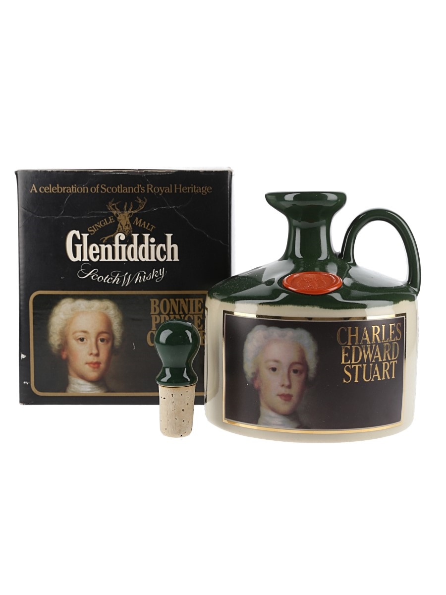 Glenfiddich Scottish Royalty Ceramic Jug Bottled 1980s - Bonnie Prince Charlie 75cl / 43%