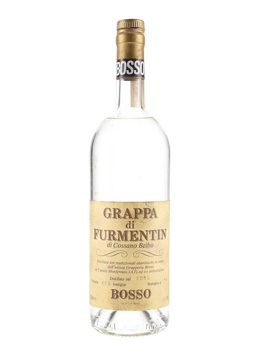 Bosso 1985 Grappa Di Furmentin Bottled 1980s - Bosso 75cl / 44%