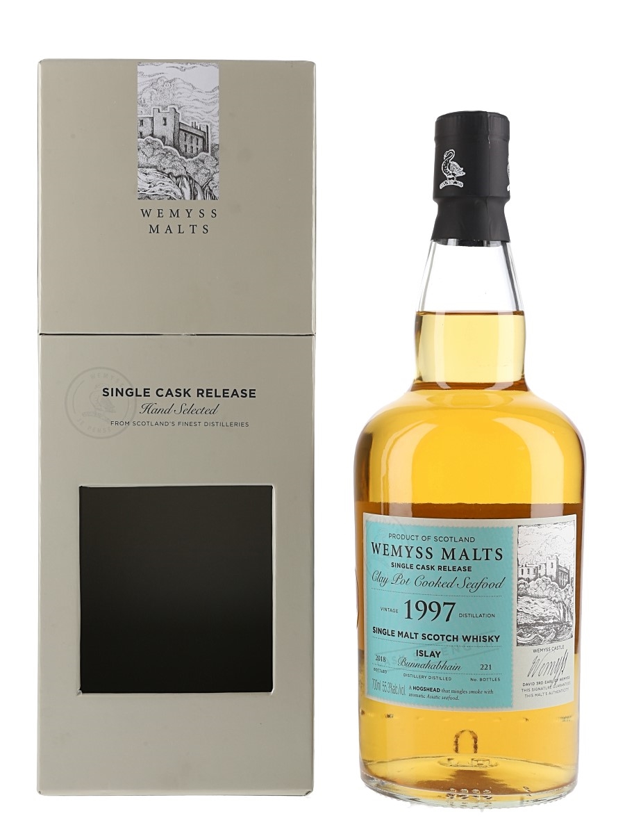 Bunnahabhain 1997 Clay Pot Cooked Seafood Bottled 2018 - Wemyss Malts 70cl / 55.3%