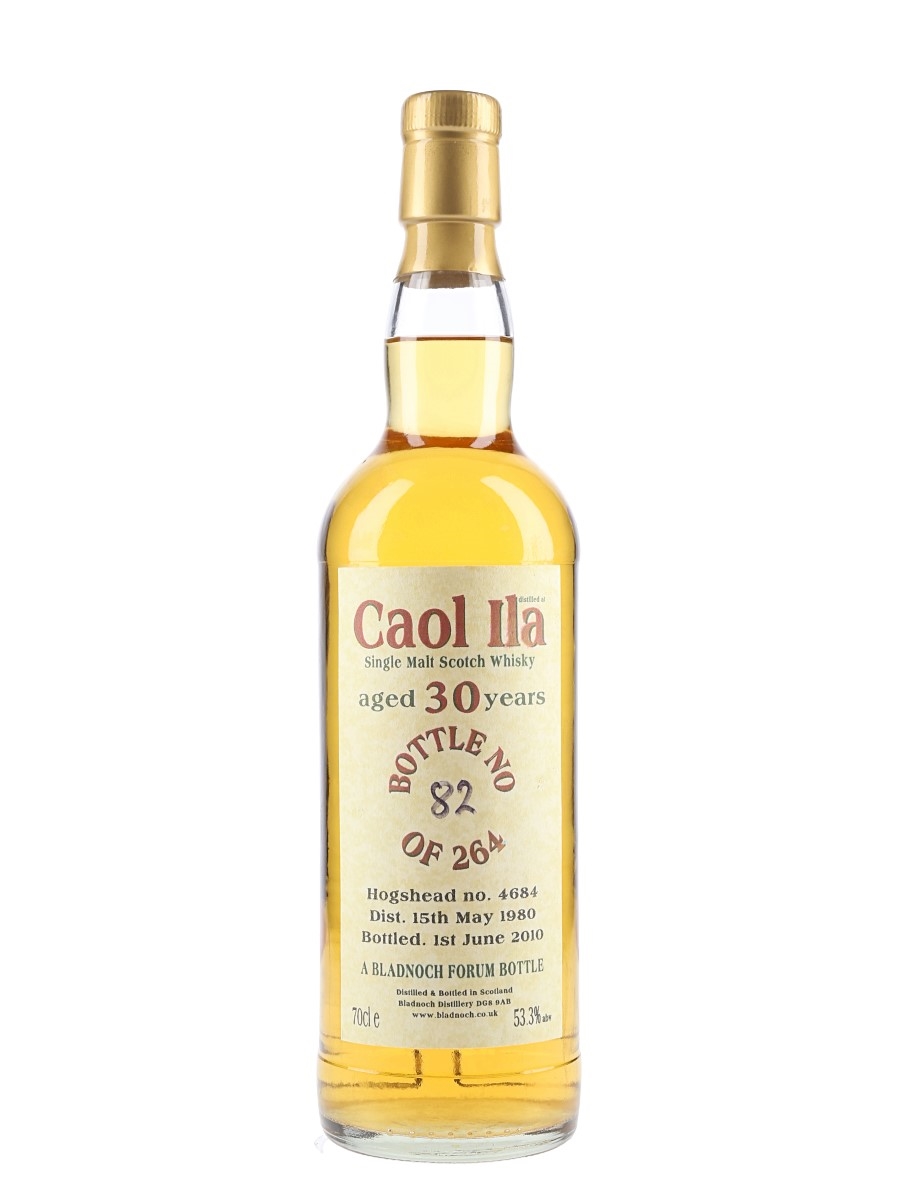 Caol Ila 1980 30 Year Old Cask 4684 Bottled 2010 - Bladnoch Forum 70cl / 53.3%