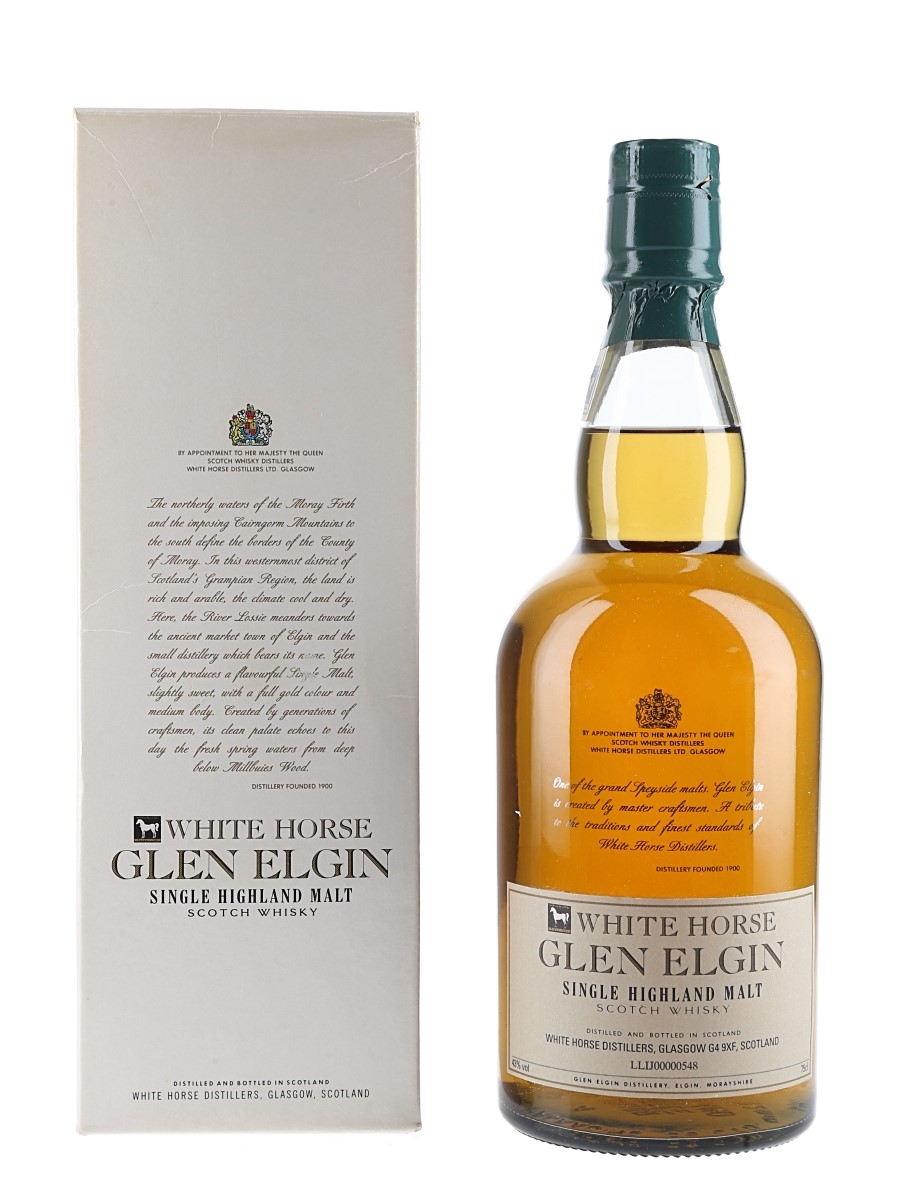 Glen Elgin White Horse Bottled 1980s 75cl / 43%