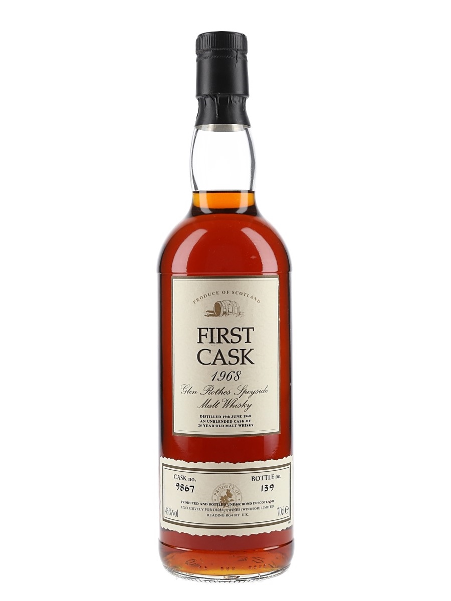 Glen Rothes 1968 26 Year Old Cask 9867 First Cask 70cl / 46%