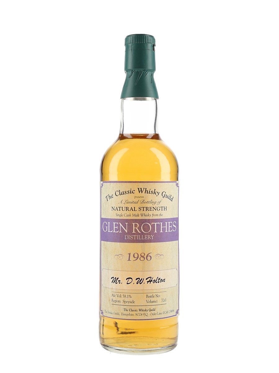 Glen Rothes 1986 The Classic Whisky Guild 70cl / 58.1%
