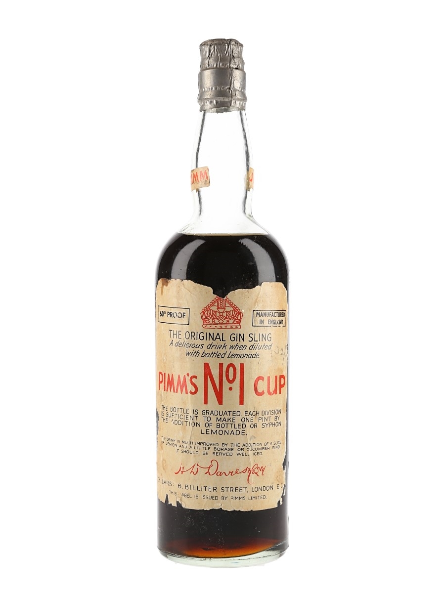 Pimm's No.1 Cup Bottled 1930s-1940s 75cl / 34%