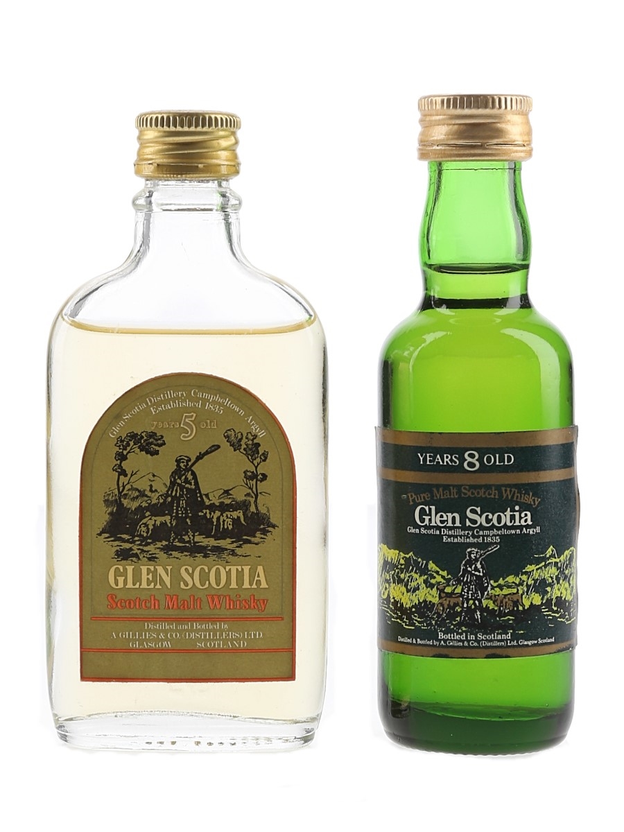 Glen Scotia 5 & 8 Year Old Bottled 1980s 2 x 5cl