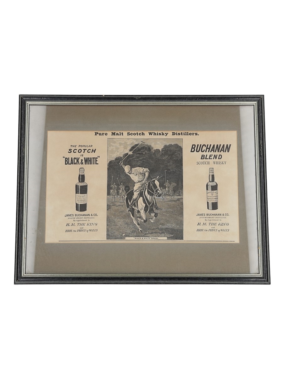 Black & White Scotch Whisky Advertisement Circa 1930s 36cm x 27.5cm