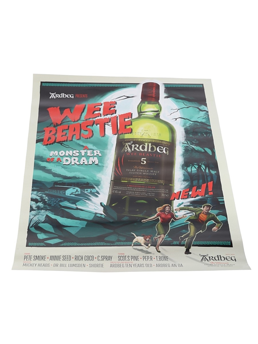 Ardbeg Wee Beastie Print A Monster Of  A Dram 29.5cm x 42cm